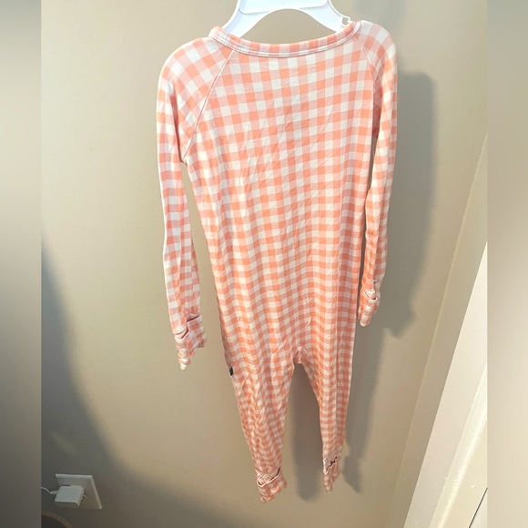 Sleepy Sloth pink gingham sleeper - Picture 2 of 3